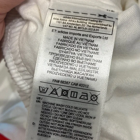 Adidas Originals Vintage Inspired White Track Pants Small